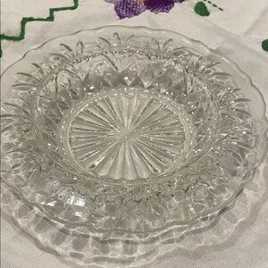 Elegant Clear Glass Serving Bowl